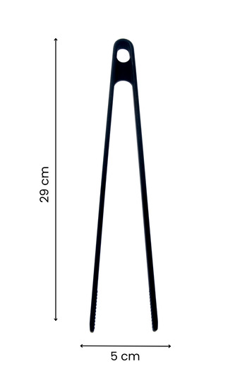 rubihome Black Hard Silicone Heat Resistant Food Tongs - 1 Piece