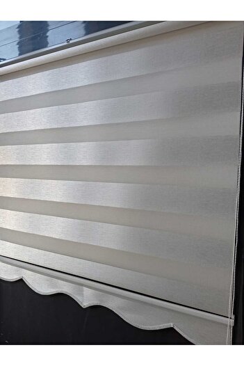 yağmur zebra KETEN BEYAZ ZEBRA STOR PERDE, OFİS PERDESİ EV PERDESİ
