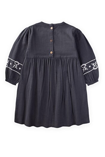 Cigit 3-14 Years Antacid Ethnic Embroidered Seasonal Dress