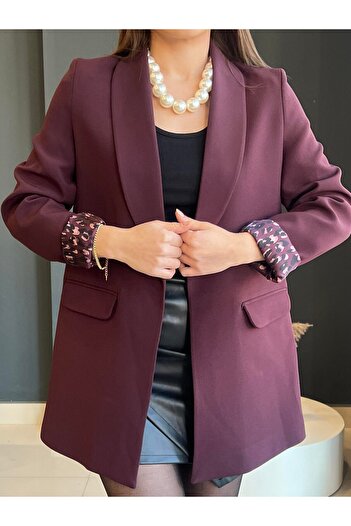 Lavanta Tekstil Shawl Collar Lining Detailed Jacket