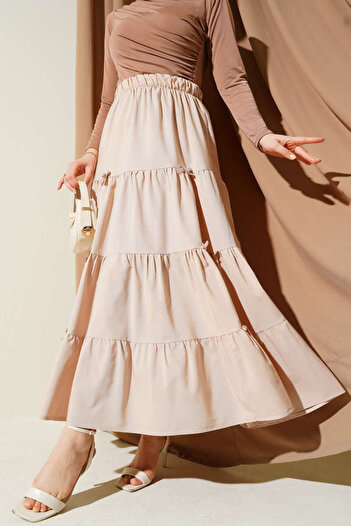 VOLT CLOTHİNG Women's Bow Gypsy Skirt
