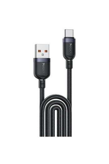 Yesido 3A USB to Type-C Fast Charging Cable, Length:3m(Black)