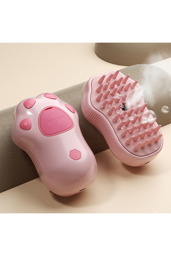 Choice1 Pink 3 in 1 Steamy Pet Dog Brush Cat Steam Brush Electric Spray Cat Hair Brush Comb Massage Pet Groo