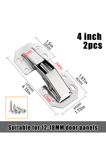 Choice 2pcs Cabinet Hinges,90 Degree Soft Close Surface Mount Spring Frameless Concealed Cabinet Door Hinge