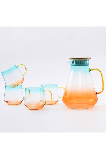 sharpdo Light Luxury Glass Big Belly Kettle And Cup Set Household Nordic One Pot And Four Cups