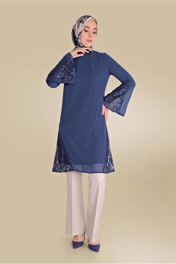Alvina Tuly Trumpet Sleeve Chiffon Tunic 40537