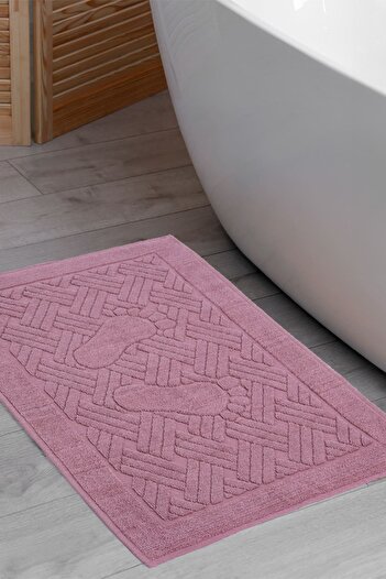 Homedius Bathroom Zigzag Patterned Ultra Thick Cotton Foot Towel 50X70 cm