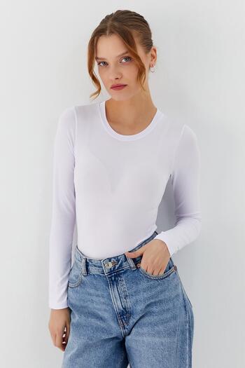 Shopping Shop Μακρυμάνικο Κορμάκι ΛΕΥΚΟ