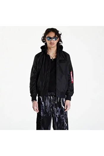 Alpha Industries Ανδρικό μαύρο bomber jacket Alpha Industries MA-1 TT Hood Μαύρο/Μαύρο