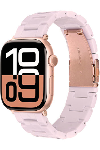 PSGT Reçine Saat Kayışı Watch Band 49/46/45/44mm Uyumlu Çelik Bilezik Serisi 10 9 8 7 6 Se 5 4 Ultra 2