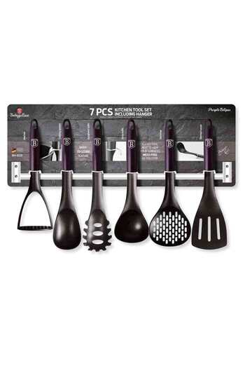 Berlinger Haus Kitchen utensils with wall mount 7 pcs Purple Eclipse Collection