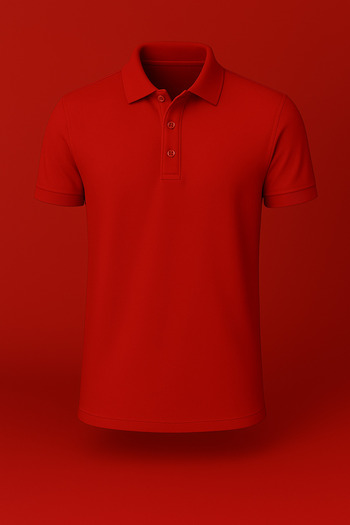 KaeLaurean Men's Red Polo Neck T-shirt