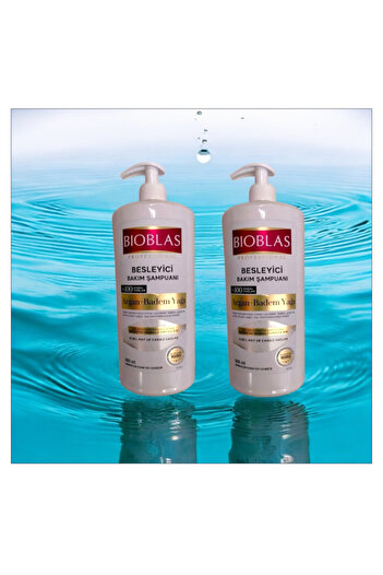 Bioblas 2 Adet Argan Badem Yağı 900 ml Professional Besleyici Bakım Şampuanı % 100 Doğal Yağlar