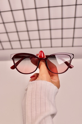 LOOKUP NEW Unisex Uv400 Sunglasses Burgundy Gradient 56 Ekartman Bone Glass Replaceable