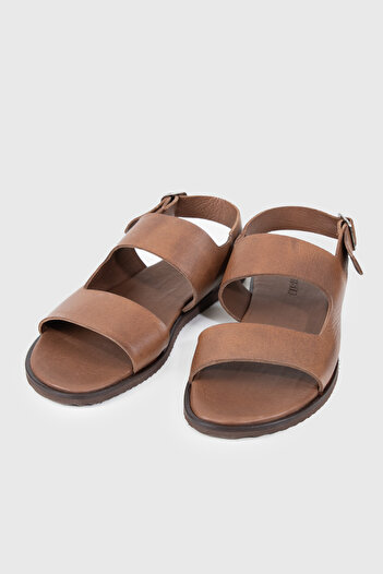 GIESTO Double Strap Leather Sandals