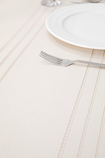 FAVORA Beige Neva Stain Resistant Table Cloth 160X220