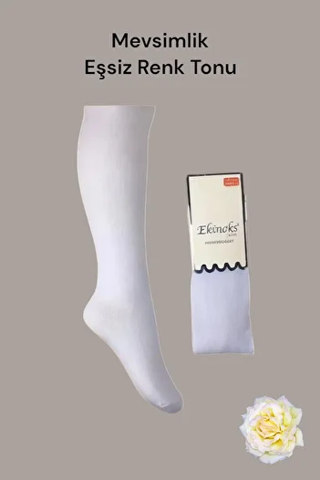 Ekinoks Plain Girl's Cotton Seasonal Pantyhose