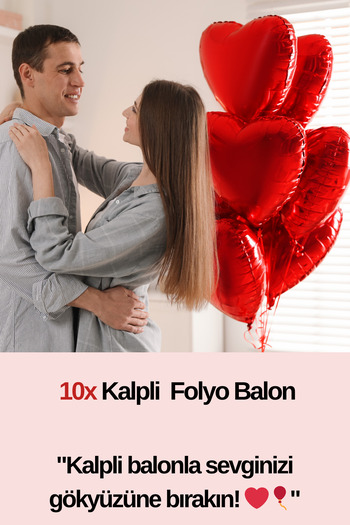 Baloncu Dede 10 Red Heart Foil Balloon I Love You Love and Big Heart Foil Balloon 15 Heart Candle Dear