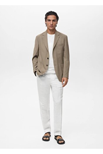 MANGO Man Slim Fit Cool Wool Blazer Jacket