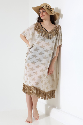 Esberin Tasseled Long Linen Pareo
