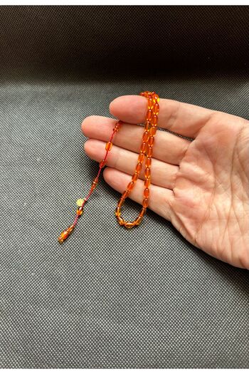Kehribarstore Squeezing Amber Wrist Length 4 Finger Tiny Size Four Finger System Masterly Craftsmanship Men's Gift