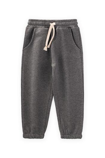 Cigit 2-7 Years Old Anthracite Basic Tracksuit with Pockets