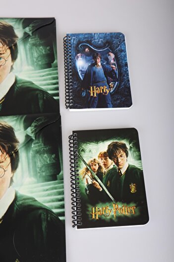Harry Potter Dekomus with Licensed Harry Potter 2Pcs Briefcase and 2Pcs Spiralli A6 Lined Notebook / Bl
