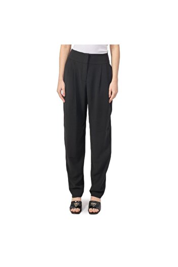 Armani Exchange Women's Woven Fabric Regular Fit Pleated Black Pants Xw 000434   Af10872-Uc001
