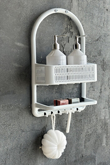 Prima Nova Ceres, Plastic Bathroom Shower Shelf-White