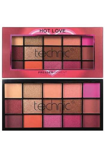 TECHNIC Paleta očních stínů, Technic, Hot Love, 15 odstínů