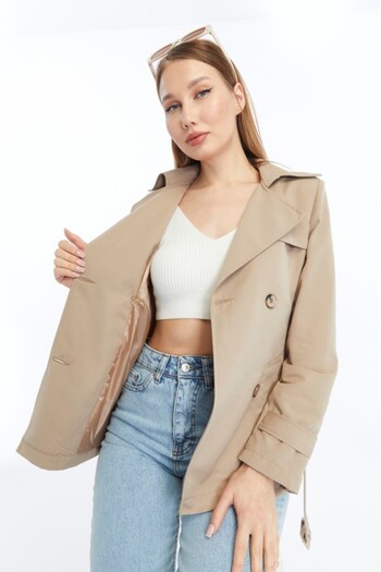 Jamila Crop Seasonal Women's Trench Coat