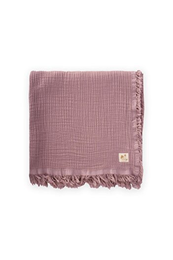 Cigit Four Layers Tasseled Copper Blanket 80X120 cm