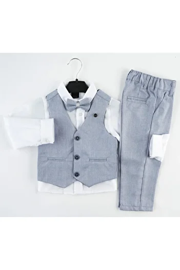 Mc Emirix Kids Wear 3 Button Badge Vest Suit 3 Pieces
