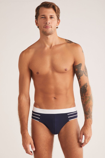 Kom Men's Navy Blue Savage Sprint Briefs SL0800101