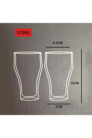 Generic 2-piece double-walled glass cup set