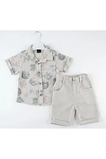 Mc Emirix Kids Wear Fi̇lotali Desnli̇ 2 Piece Shirt Suit