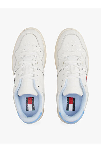 Tommy Hilfiger Kadın Retro Deri Basketbol Ayakkabısı