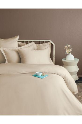 İssimo Home Sımply Orchid Beige Cotton Satin Double Duvet Cover Set