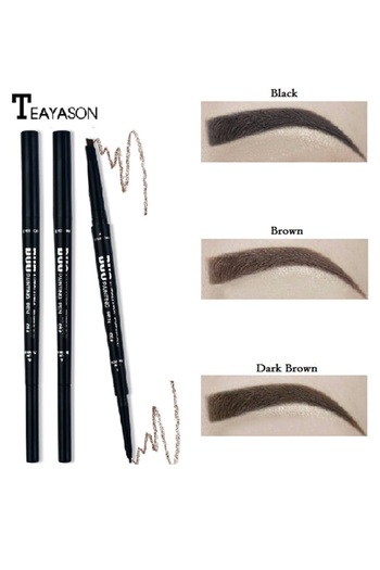 Teayason تي ياسون قلم حواجب مقاوم للماء بني غامق