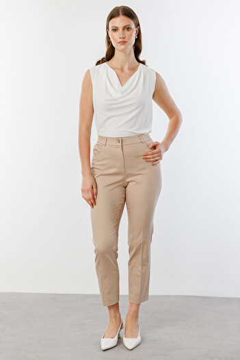 Ekol Slim Leg Plus Size Pants 2024-25