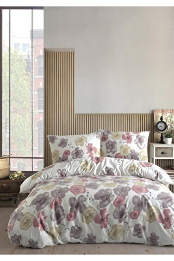 Luoca Patisca Ranforce Double Duvet Cover Set Belette Beige