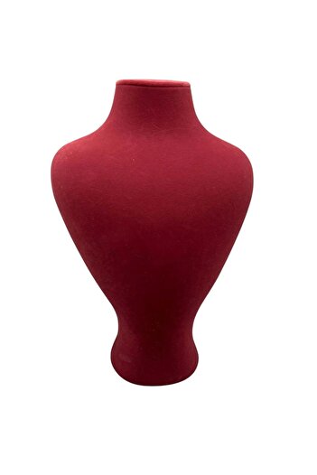 MeGass Dekor Domestic Production Zeus Model Suede Fabric Red Color 29/ 22 cm Suit Necklace Display Manikin