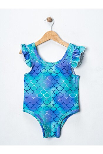 Fox Moda Patterned Girl's Swimsuit 1-5 Years