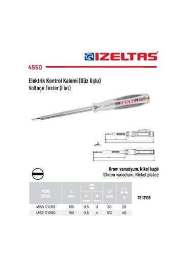 İzeltaş İzeltaş 190 Mm. Control Pen Flat Tip 4550 17 0190