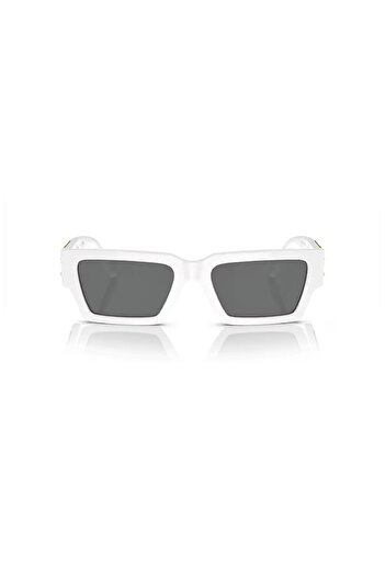 Versace Ve 4459 31487 54 Unisex Rectangular White Bone Sunglasses