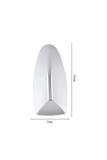 Generic Universal Car Shark Fin Antenna with Adhesive Base – Silver, 17x7cm, Decorative & Functional
