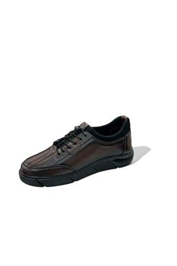 iskarpino Inside Out Genuine Leather Thermo Sole Rubber Laced Men's Brown Casual Casual Shoes