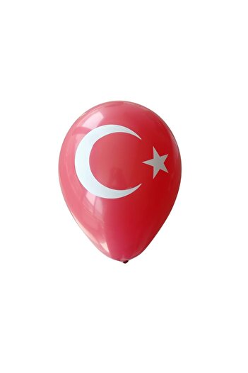 Organizasyon Pazarı 12 Inch Red Star Pastel Decoration Balloon - Pack of 10