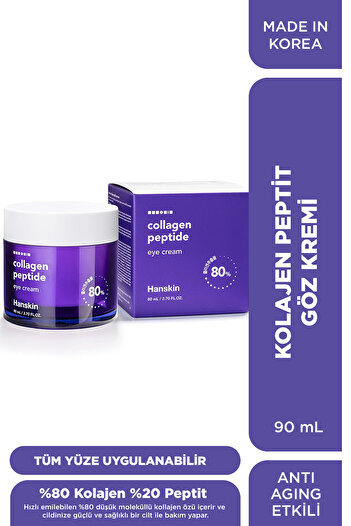 Hanskin Collagen Peptide Eye Cream-göz Kremi %80 Kolajen Ve 20 Çeşit Peptit/yaşlanma Karşıtı 80ml