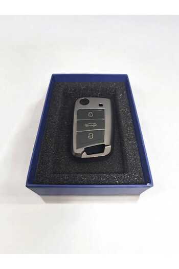 Natural Gray Svw Model Luxury Box with Silicone Pnt102 Keychain Container